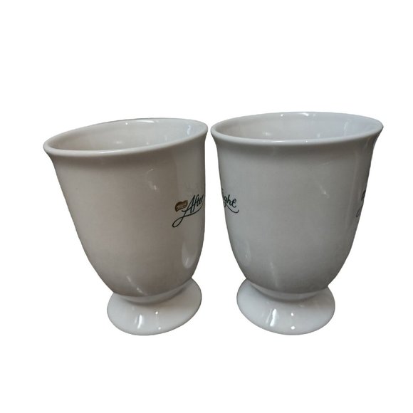 2 Nestle After Eight Coffee Teacup Mug Pedestal Bottom - Picture 4 of 6